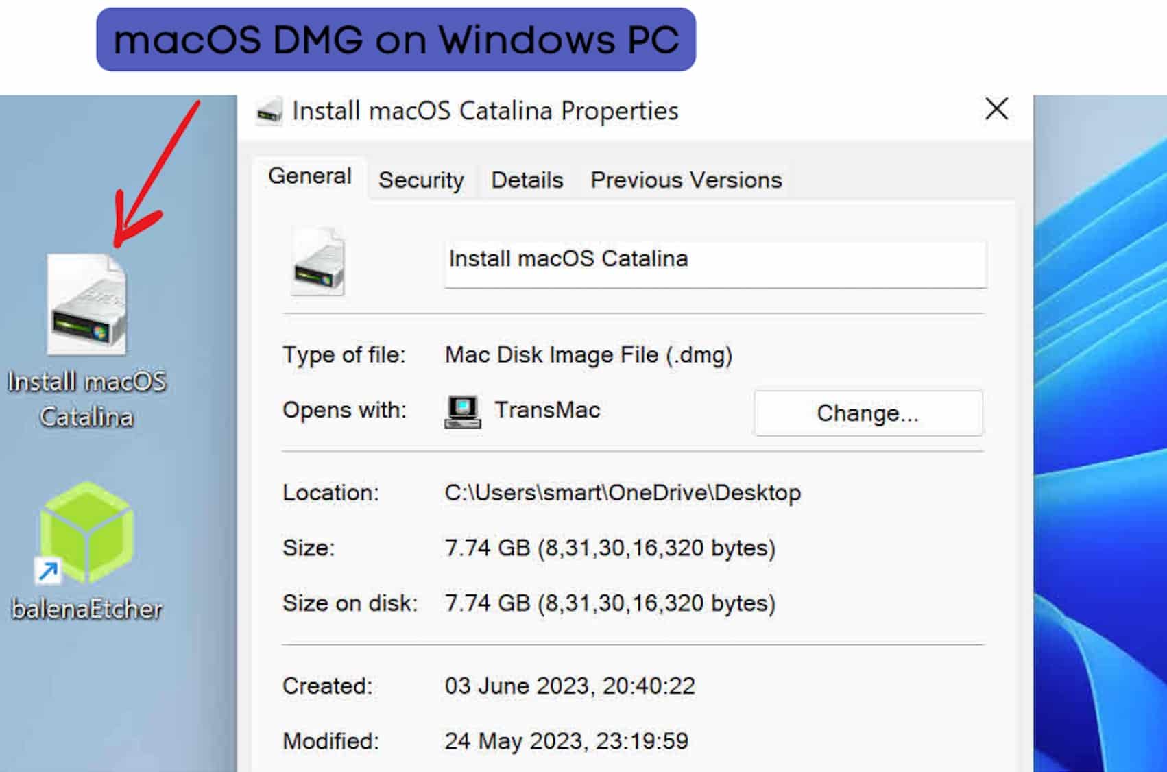 macOS DMG on Windows PC