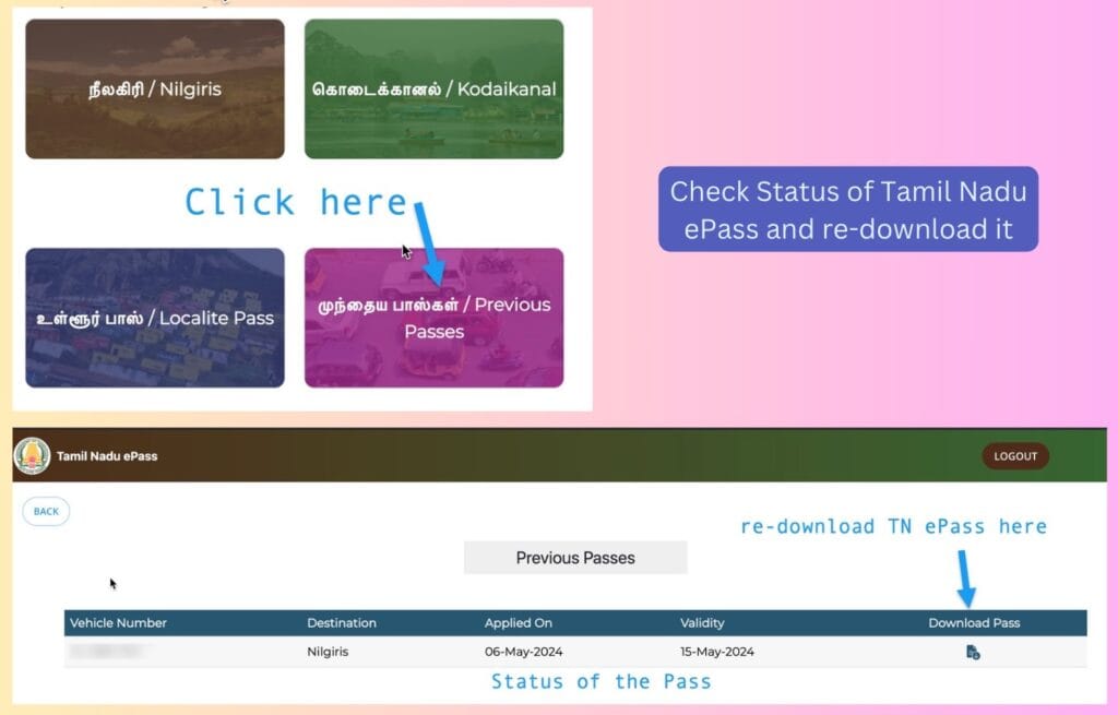Check TN ePass Status and re-download option