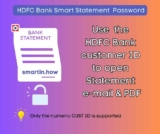 HDFC Bank Statement password format for PDF & email link (website).